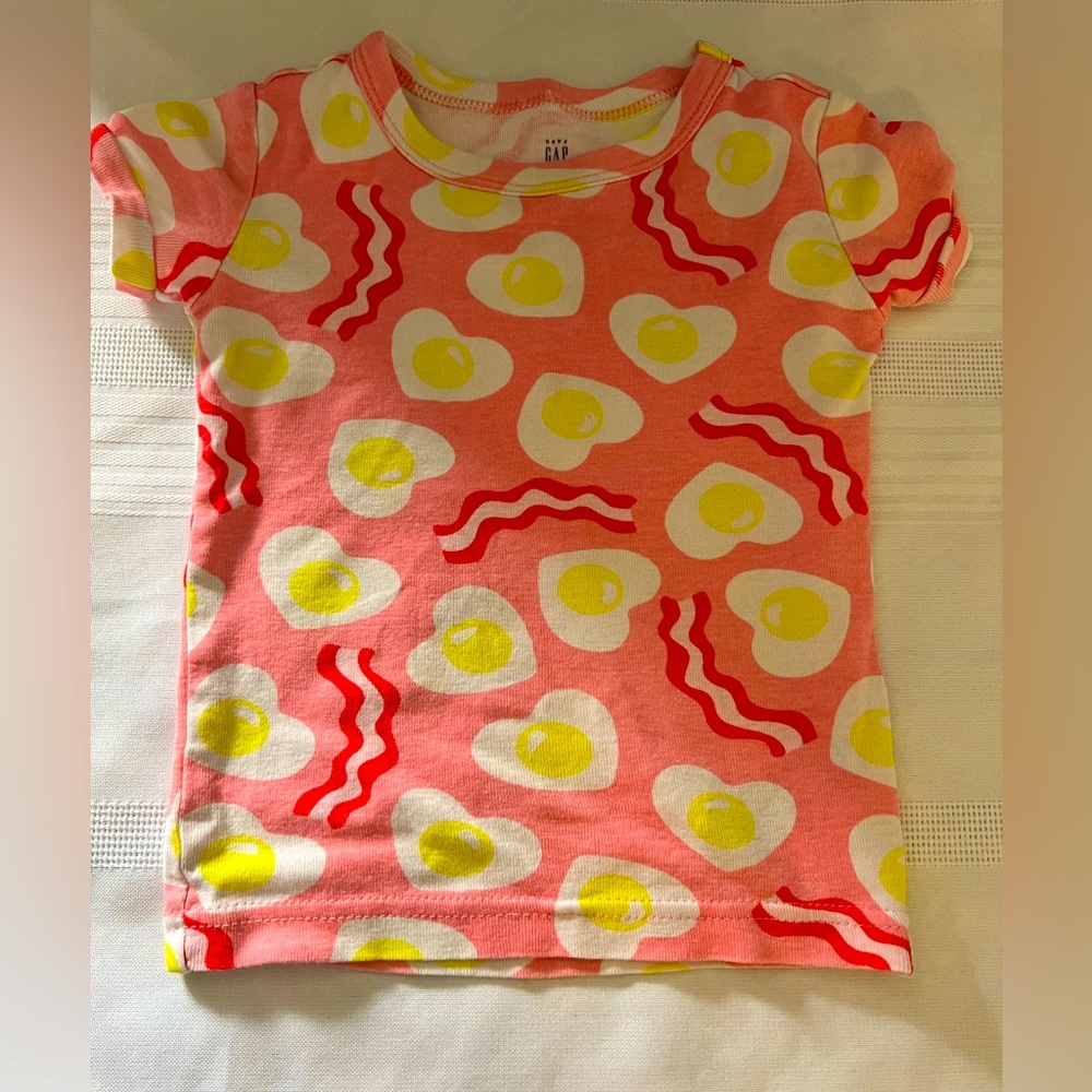 Gap Kids Egg Print T-Shirt - Pink & Yellow size 18-24 mths
